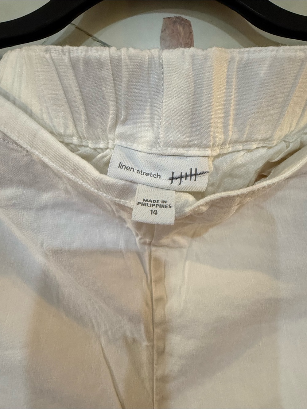 J. Jill Linen Stretch Straight-Leg Pants - White